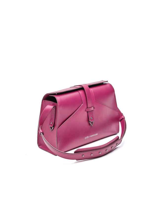 Y Elegant Leather Handbag Burgundy