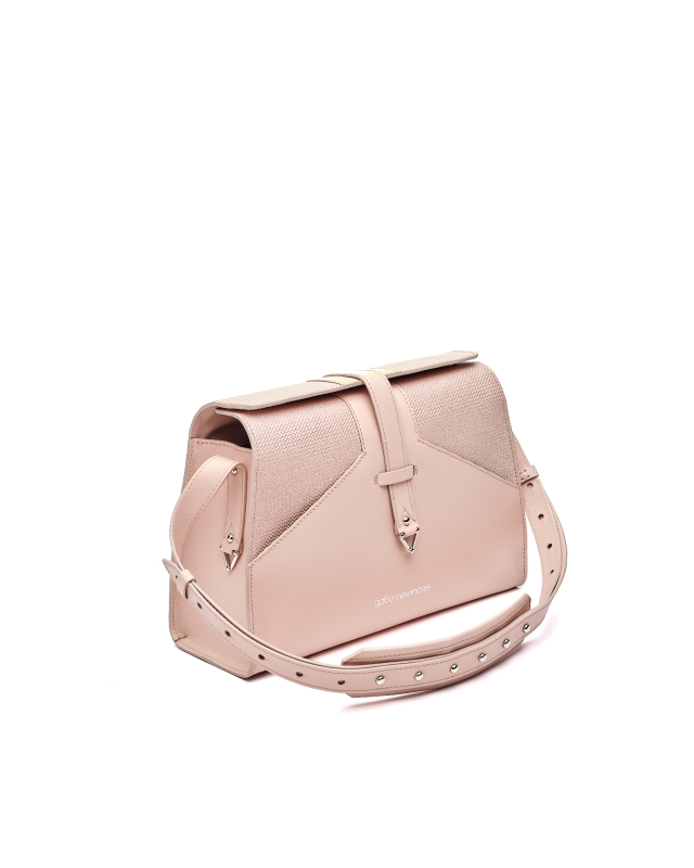 Y Elegant Leather Handbag Powder knitted