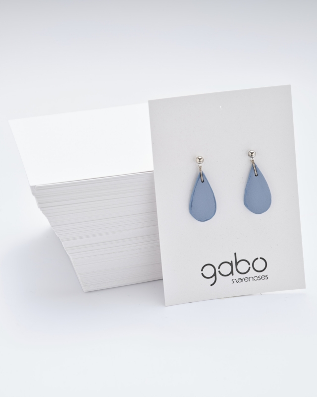 Mini Droplet Earring, Wheat Blue