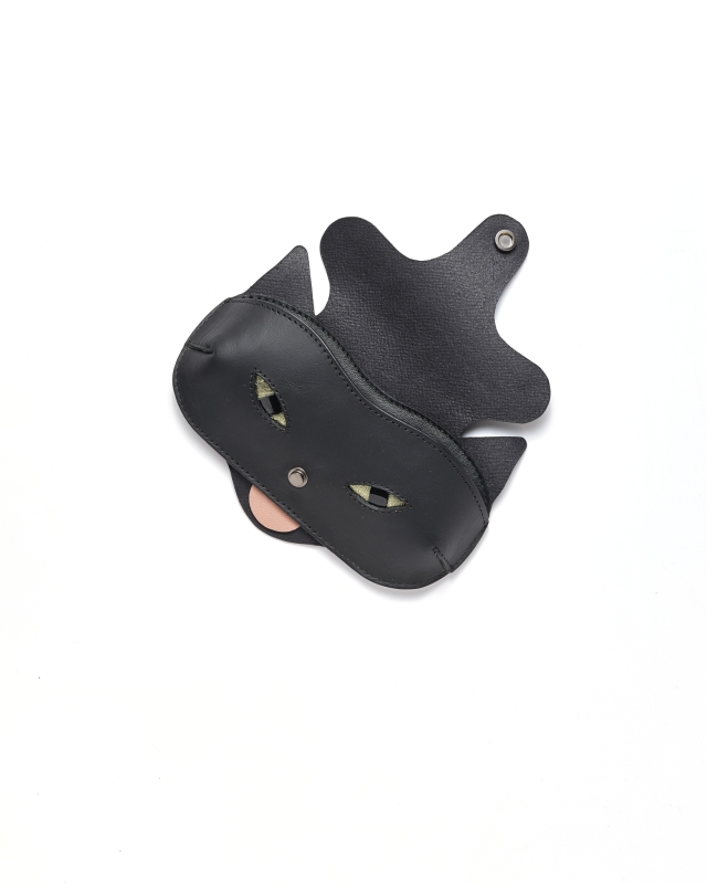 Cicás Szemüvegtok // Fekete cicus, zöld szemmel 1