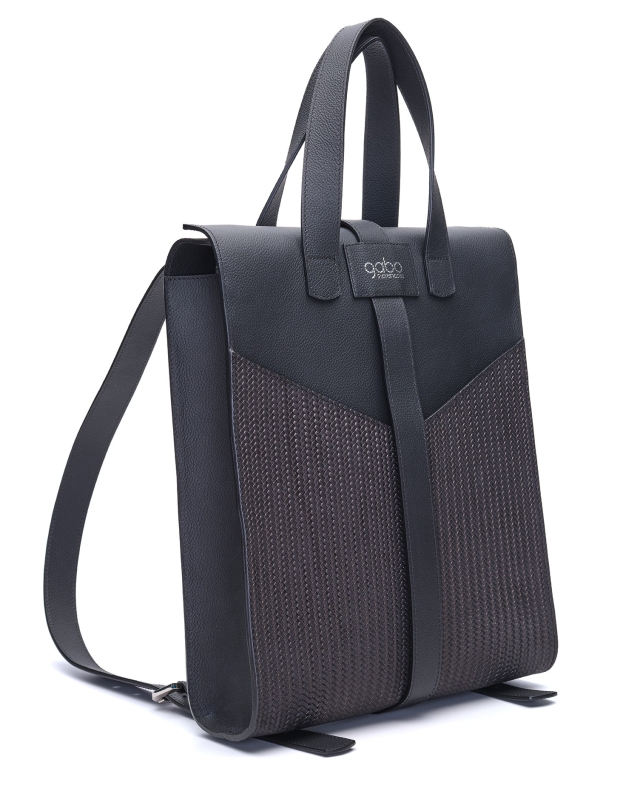 Y kicsi hátizsák // Fekete fonott