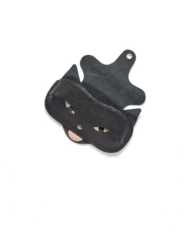 Cicás Szemüvegtok // Fekete cicus, zöld szemmel 2