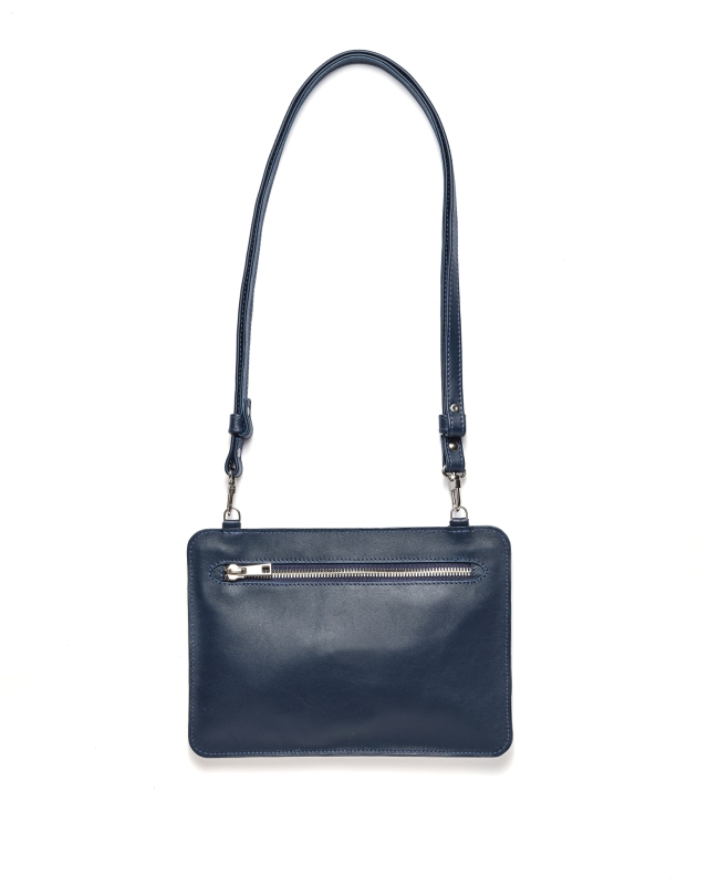 Zero Waste Bag // Metallic blue and dark blue