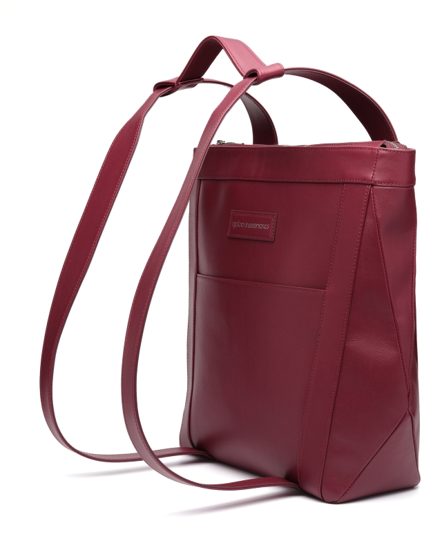 Trapezium 2 in 1 (backpack and shoulder bag) // Burgundy